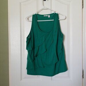 Green Ruffle Tank Top